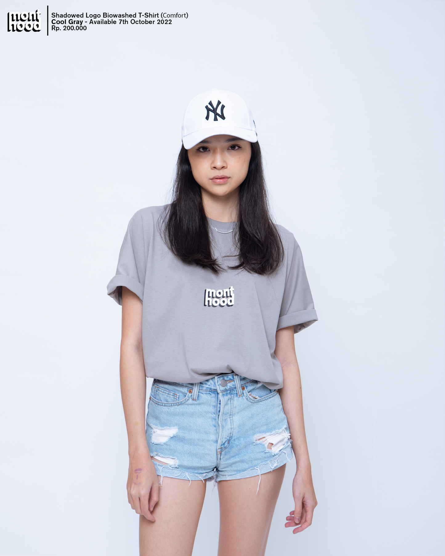 Shadowed Logo Bio-washed T-Shirt