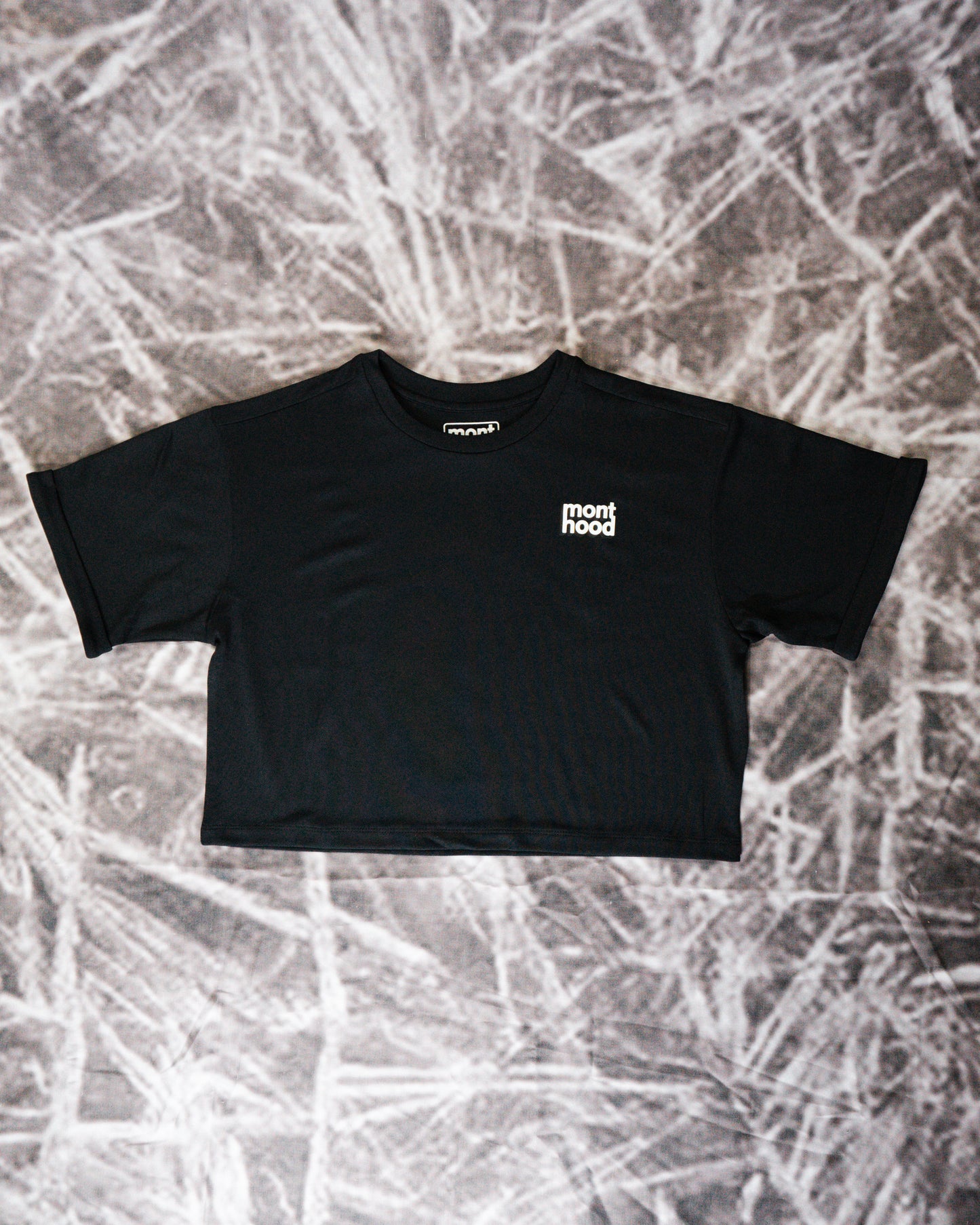 Shadowed Logo SS Cropped Top